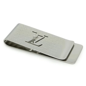 LOUIS VUITTON Louis Vuitton Pens Biet Champs-Elysees Money Clip/Bill Holder, Metal, Silver, M65041