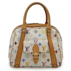 LOUIS VUITTON Monogram Multicolore Priscilla Handbag in Blanc and White, M40096