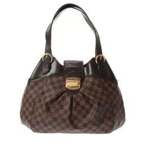 LOUIS VUITTON Damier Sistine MM Brown N41541 Women's Canvas Shoulder Bag