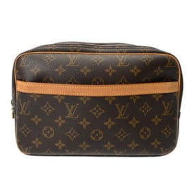 LOUIS VUITTON Monogram Reporter PM Brown M45254 Unisex Canvas Shoulder Bag