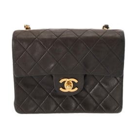 CHANEL Matelasse Mini Chain Shoulder Bag in Black Lambskin, Unisex