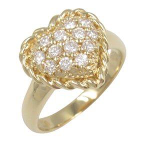 Seiko Heart Diamond Ring, 18K Yellow Gold with Diamonds, Clear, for Women