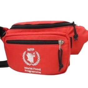 BALENCIAGA WFP Collaboration Wheel Body Bag 539522 Red x Black Nylon for Men and Women