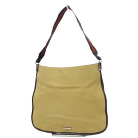 GUCCI Sherry Line Shoulder Bag 001/4321 Beige Canvas and Leather Women's