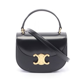 Celine Mini Besas Claire Handbag, Leather, Women's, Black, 10L063ETZ