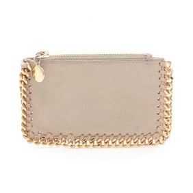 Stella McCartney Falabella Wallet/Coin Case, Faux Leather, Women's, Beige, 422364