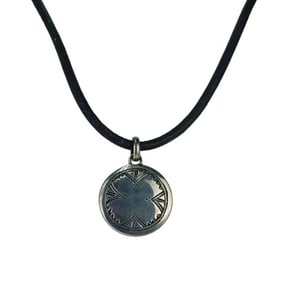 HERMES Touareg Choker - Black and Silver Leather SV925 for Men Women