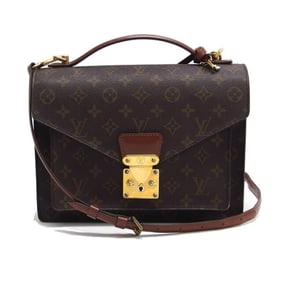 Louis Vuitton Monogram M51185 Men's Handbag,Shoulder Bag Brown,Galle,Monogram