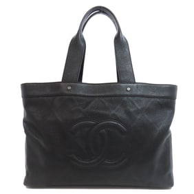 Chanel Coco Mark Punching Tote Bag Calfskin Women's CHANEL