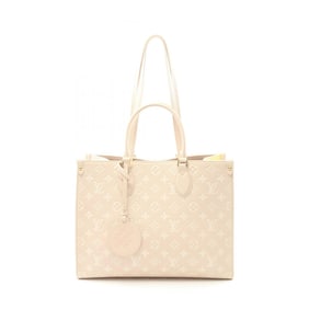 Louis Vuitton On the Go MM Monogram Empreinte Leather Handbag, M46128, Women's, Pink, Yellow, Rose