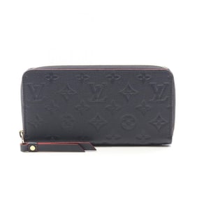 Louis Vuitton Zippy Wallet, Monogram Empreinte, Marine Rouge, Round Long Leather, Women's, Navy and