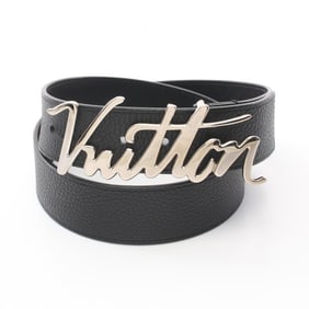 Louis Vuitton Santur LV Autograph Belt, Leather, Men's, Black, M0187