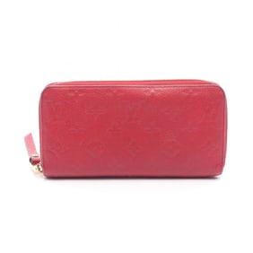 Louis Vuitton Zippy Wallet, Monogram Empreinte Leather, Women's, Red, M61865