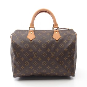 Louis Vuitton Speedy 30 Handbag, Coated Canvas and Leather, Monogram, Women's, Brown, M41526