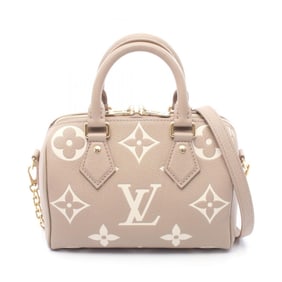 Louis Vuitton Speedy Bandouliere 20 Handbag, Monogram Empreinte Leather, Beige, Women's, M46575