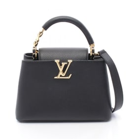 Louis Vuitton Capucines BB Handbag, Leather Parnassus, Women's, Black, M24698
