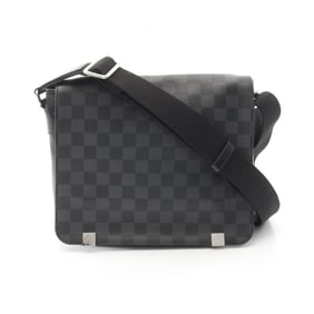 Louis Vuitton District PM NM Damier Graphite Shoulder Bag, Coated Canvas and Leather, Men's, Black,
