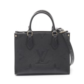 Louis Vuitton On the Go PM Handbag, Monogram Empreinte Leather, Women's, Black, M45653