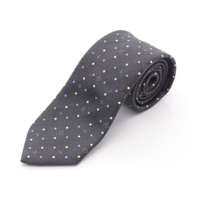 Louis Vuitton Cravate Monogram Spotty Silk Tie, Men's, Black Multicolor, M77091