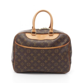 Louis Vuitton Deauville Bowling Vanity Handbag, Coated Canvas and Leather, Monogram, Women's, Brown,