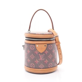 Louis Vuitton Cannes Handbag, Coated Canvas and Leather, LV Pop Monogram, Women's, Pink, M55457