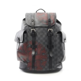 Louis Vuitton Christopher PM Backpack, Coated Canvas and Leather with Damier Graphite Finish, Men's,