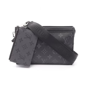 Louis Vuitton Gaston Wearable Wallet Shoulder Bag in Monogram Eclipse Coated Canvas, Men's, Black
