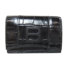 Balenciaga 600212 B Embossed Leather Bi-fold Wallet for Women