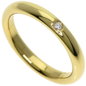 Tiffany & Co. Stacking Band Single Diamond Ring in 18K Yellow Gold for Women.