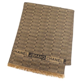 CHANEL Scarf Silk Wool Women's