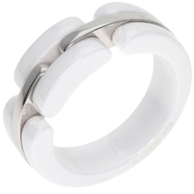 CHANEL Ultra Collection Medium Ring, 18K White Gold and Ceramic, Women's