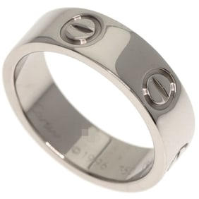 Cartier Love Ring #51 18K White Gold Women's
