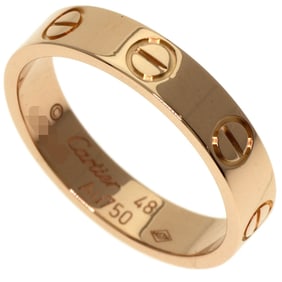 Cartier Mini Love Ring #48, 18K Pink Gold, Women's