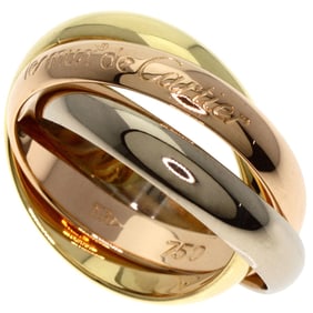 Cartier Trinity #48 Ring, 18K Yellow Gold, K18WG, K18PG, Women's, CARTIER