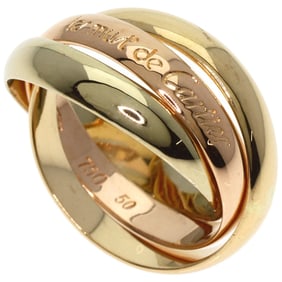 Cartier Trinity #50 Ring, 18K Yellow Gold, K18PG, K18WG, Women's