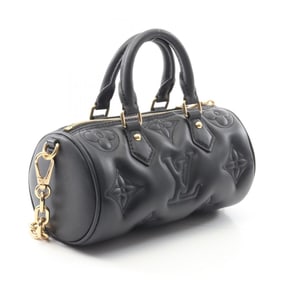 Louis Vuitton Papillon BB Bubblegram Noir Handbag, Leather, Women's, Black, M59800