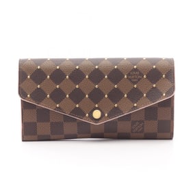 Louis Vuitton Sarah Portefeuille Bifold Long Wallet, Coated Canvas and Leather with Damier Finish,