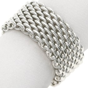 Tiffany Somerset Mesh Ring, Silver, Women's, TIFFANY & Co.