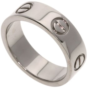 Cartier Love Ring #50 18K White Gold Women's