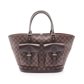 Louis Vuitton Manosque GM Handbag, Coated Canvas and Leather with Damier Finish, Brown, N51120