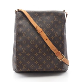 Louis Vuitton Musette Shoulder Bag, Coated Canvas and Leather, Monogram, Women's, Brown, M51256
