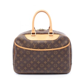 Louis Vuitton Deauville Bowling Vanity Handbag, Coated Canvas and Leather, Monogram, Women's, Brown,