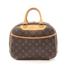 Louis Vuitton Trouville Handbag, Coated Canvas and Leather, Monogram, Women's, Brown, M42228