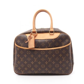 Louis Vuitton Deauville Bowling Vanity Handbag, Coated Canvas and Leather, Monogram, Women's, Brown,
