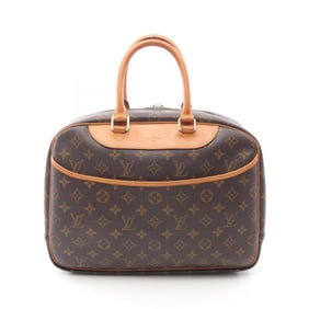 Louis Vuitton Deauville Bowling Vanity Handbag, Coated Canvas and Leather, Monogram, Women's, Brown,
