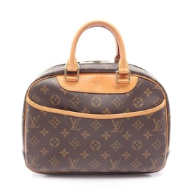 Louis Vuitton Trouville Monogram Handbag, Coated Canvas and Leather, Women's, Brown, M42228
