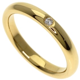 Tiffany & Co. Stacking Band Single Diamond Ring in 18K Yellow Gold for Women.
