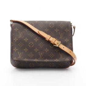 Louis Vuitton Musette Tango Short Strap Monogram Shoulder Bag in Coated Canvas and Leather, Brown,