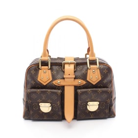 Louis Vuitton Manhattan GM Handbag, Coated Canvas and Leather, Monogram, Women's, Brown, M40025