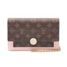 Louis Vuitton Portefeuille Flore Chain Shoulder Bag, Coated Canvas and Leather, Monogram, Women's,